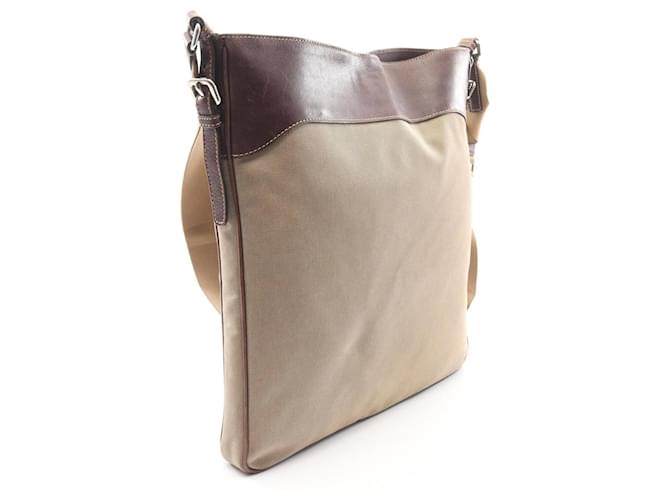 Borsa a tracolla PRADA LOGO JACQUARD Marrone Beige - vista 2