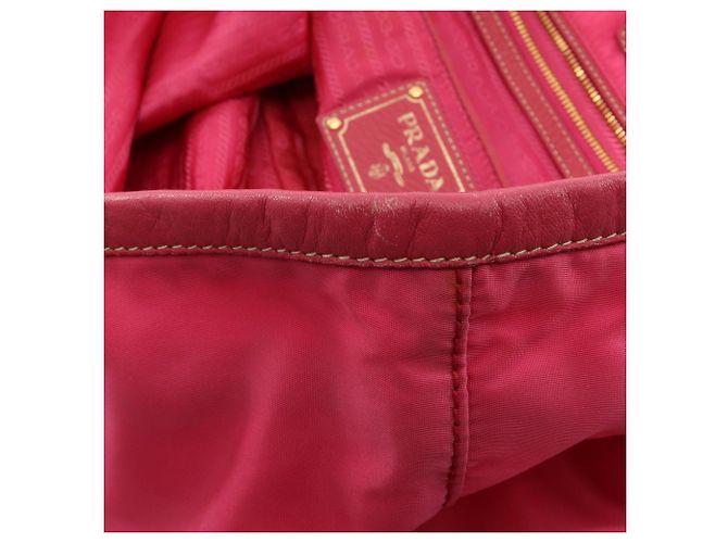 Prada Nylon-Jacquard-Tote-Bag Pink - Ansicht 12