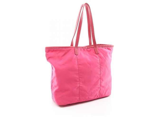 Prada Nylon-Jacquard-Tote-Bag Pink - Ansicht 2