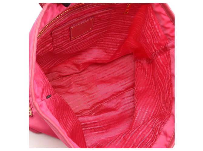 Prada Nylon-Jacquard-Tote-Bag Pink - Ansicht 3