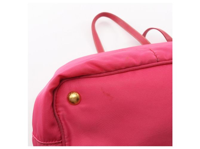 Prada Nylon-Jacquard-Tote-Bag Pink - Ansicht 8