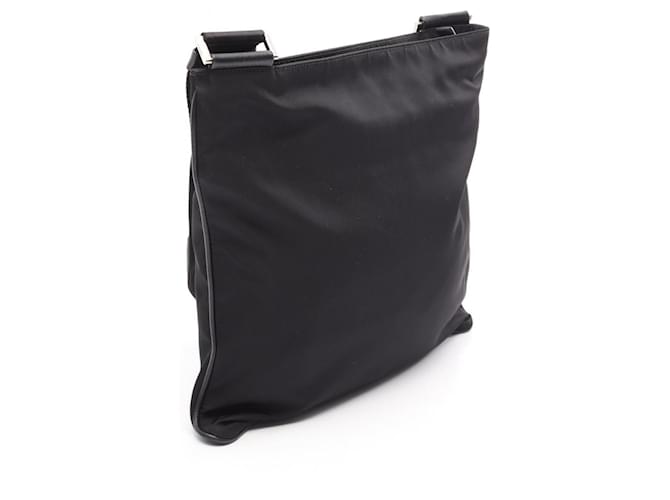 Saffiano Borsa a Spalla Prada TESSUTO + SAFFI Nero - vista 2