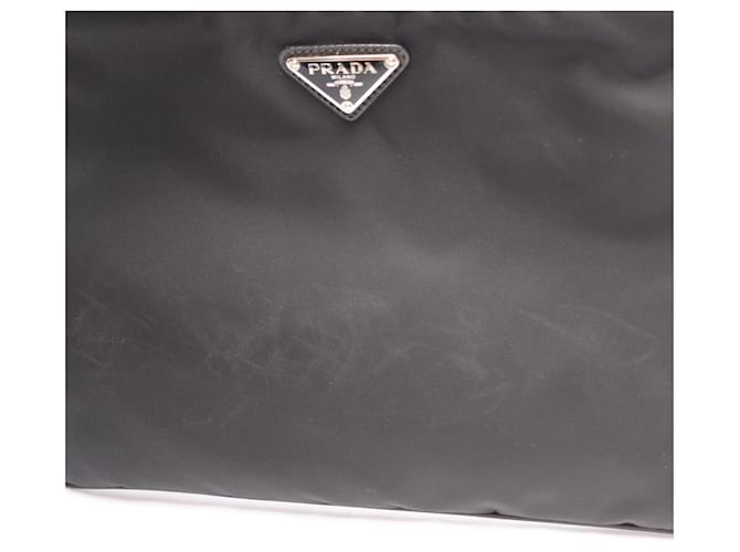 Saffiano Borsa a Spalla Prada TESSUTO + SAFFI Nero - vista 5