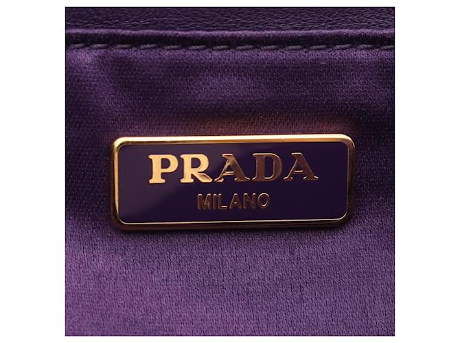 Borsa a tracolla in nylon Prada Bianco Rosso Blu navy - vista 4