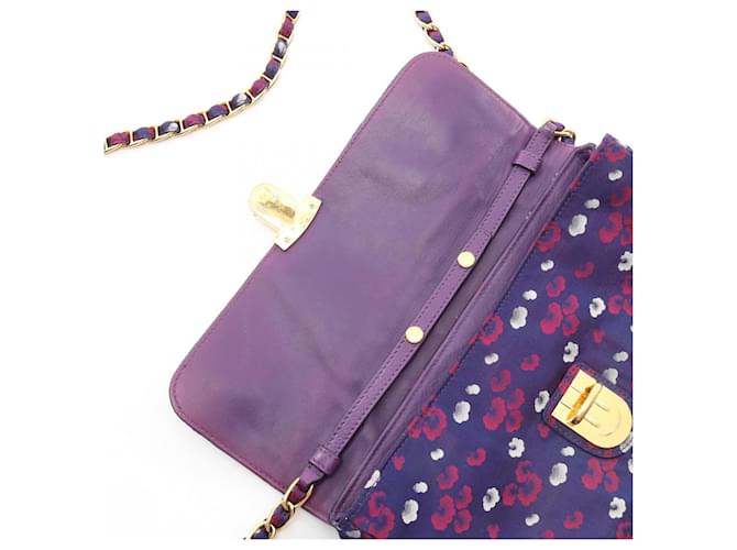 Borsa a tracolla in nylon Prada Bianco Rosso Blu navy - vista 7