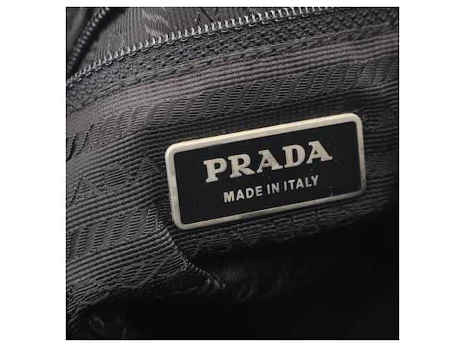 Borsa a tracolla con logo Triangle Prada Nero - vista 4