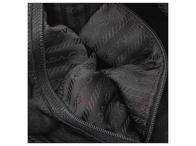 Borsa a tracolla con logo Triangle Prada Nero - vista 5