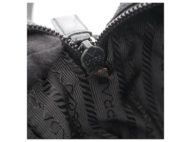 Borsa a tracolla con logo Triangle Prada Nero - vista 6