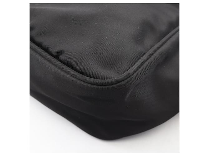 Borsa a tracolla con logo Triangle Prada Nero - vista 8