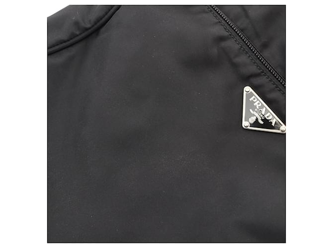 Borsa a tracolla con logo Triangle Prada Nero - vista 9