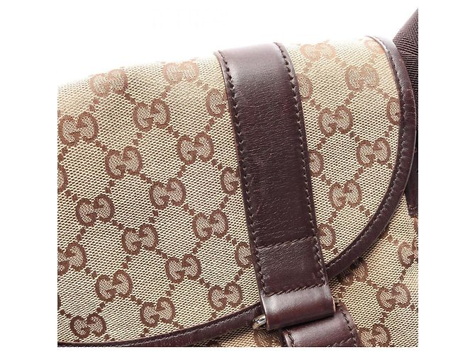 Borsa a Spalla Gucci GG Canvas Marrone Beige - vista 10