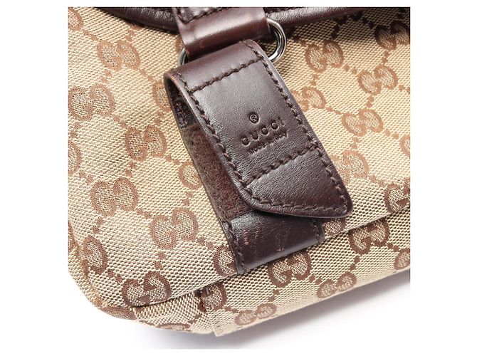Borsa a Spalla Gucci GG Canvas Marrone Beige - vista 11