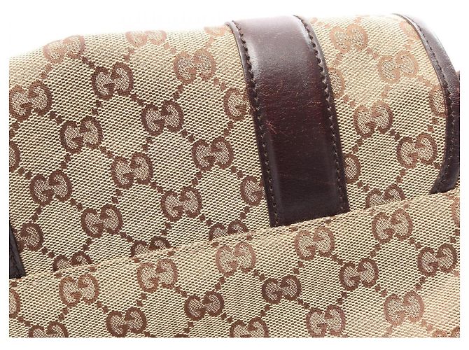 Borsa a Spalla Gucci GG Canvas Marrone Beige - vista 13
