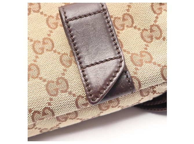 Borsa a Spalla Gucci GG Canvas Marrone Beige - vista 5