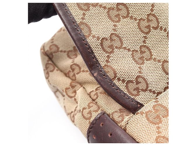 Borsa a Spalla Gucci GG Canvas Marrone Beige - vista 8