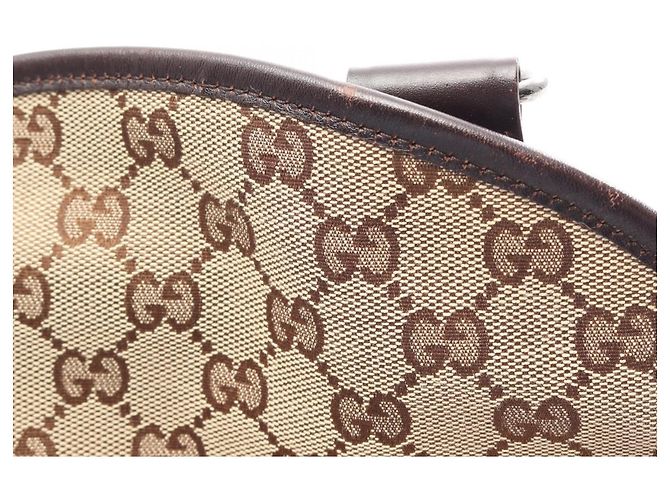 Borsa a Spalla Gucci GG Canvas Marrone Beige - vista 9