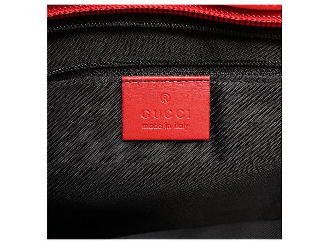 Borsa Tote Gucci GG Canvas Nero Rosso Beige - vista 4