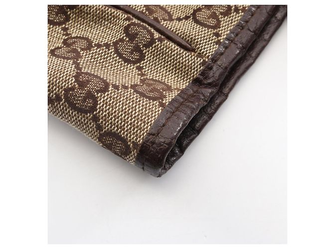 Borsa Gucci GG Canvas Horsebit Sherry Line Marrone Multicolore Beige - vista 7