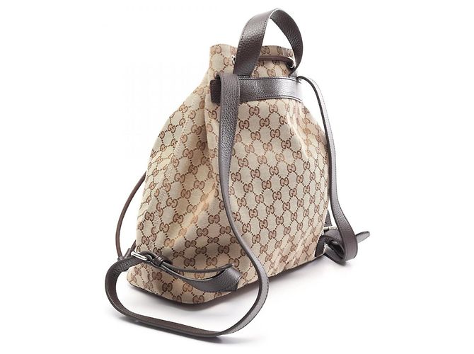 Zaino/Borsa Gucci GG Canvas Marrone Beige - vista 2