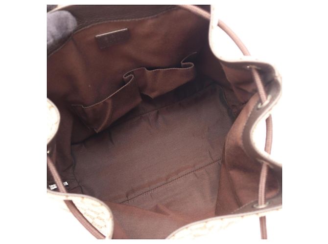 Zaino/Borsa Gucci GG Canvas Marrone Beige - vista 3