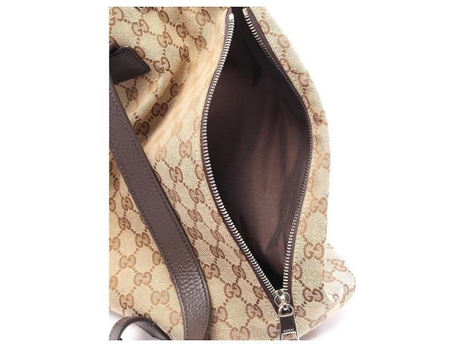 Zaino/Borsa Gucci GG Canvas Marrone Beige - vista 8