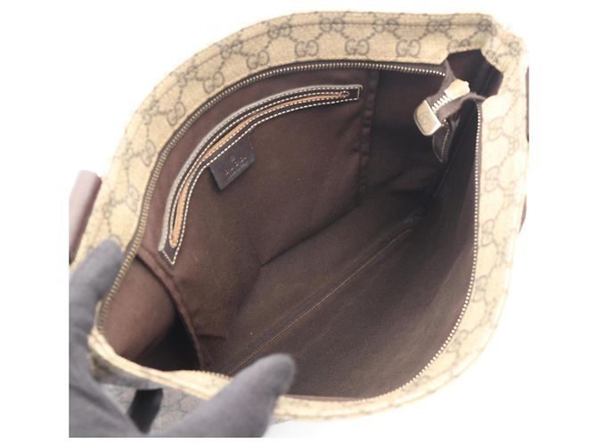Borsa a tracolla Gucci GG Supreme Marrone Beige - vista 3