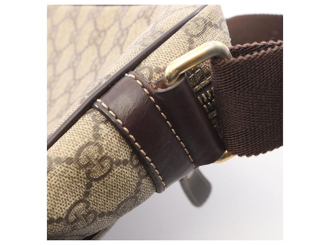 Borsa a Spalla Gucci GG Supreme Marrone Beige - vista 10