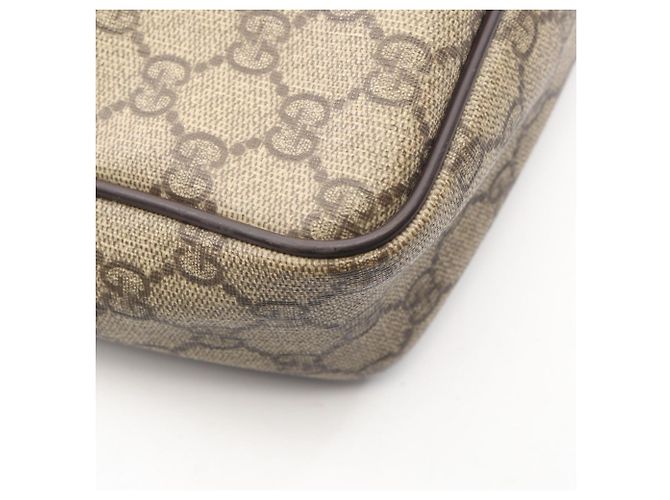Borsa a Spalla Gucci GG Supreme Marrone Beige - vista 5