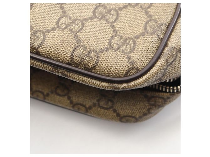 Borsa a Spalla Gucci GG Supreme Marrone Beige - vista 7