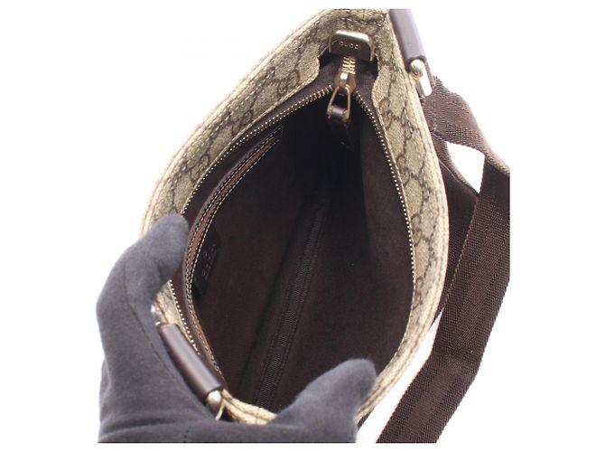 Borsa a tracolla Gucci GG Supreme Marrone Beige - vista 3