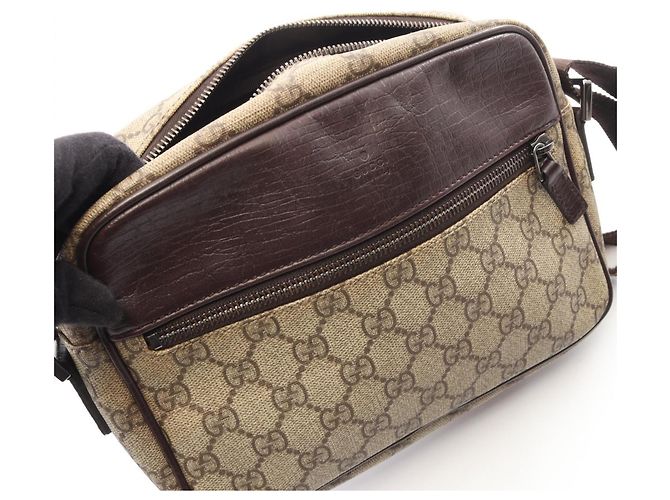 Borsa a Spalla Gucci GG Plus Marrone Beige - vista 6