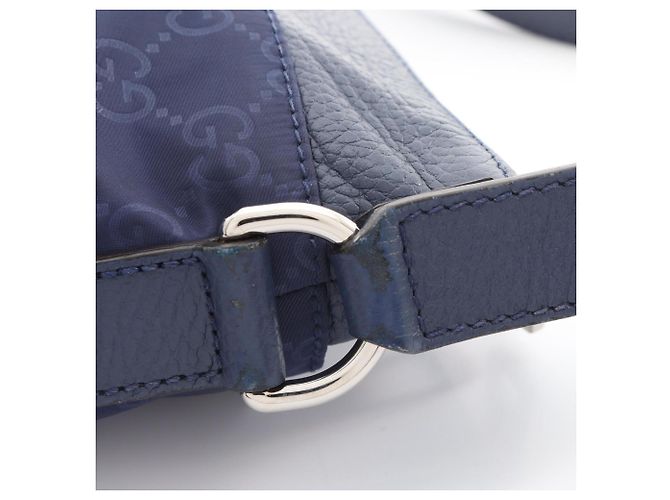 Borsa a tracolla blu con motivo GG Gucci - vista 10