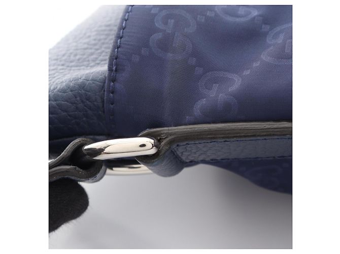 Borsa a tracolla blu con motivo GG Gucci - vista 11