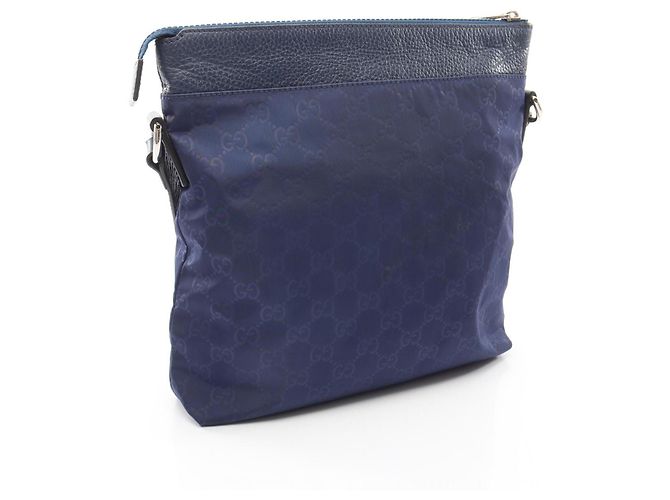 Borsa a tracolla blu con motivo GG Gucci - vista 2