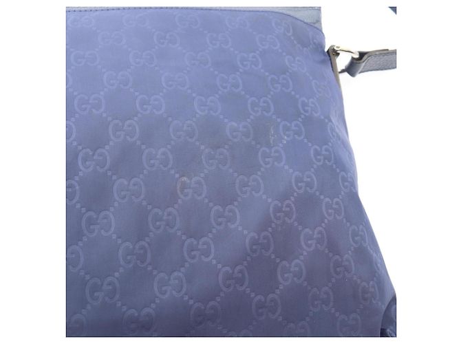 Borsa a tracolla blu con motivo GG Gucci - vista 9