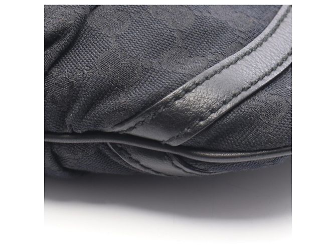 Borsa a tracolla Gucci Abbey in tela GG nera Nero - vista 5