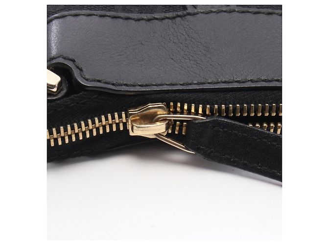 Borsa a tracolla Gucci Abbey in tela GG nera Nero - vista 6