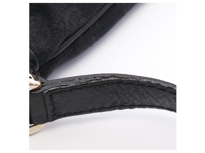 Borsa a tracolla Gucci Abbey in tela GG nera Nero - vista 8