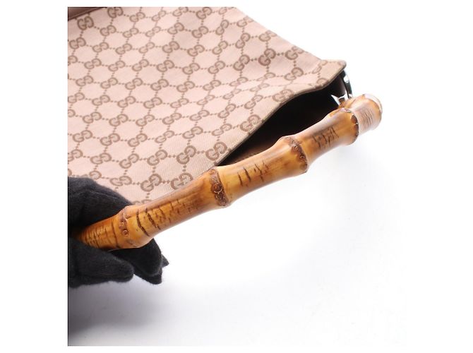 Borsa 2-Way Gucci Bamboo Marrone Rosa - vista 11