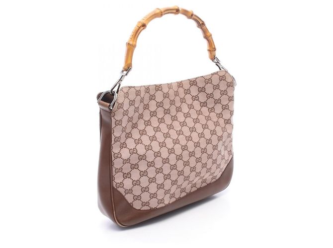 Borsa 2-Way Gucci Bamboo Marrone Rosa - vista 2
