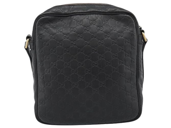 Borsa Messenger Gucci con zip frontale in pelle Guccissima Medium Nero - vista 2