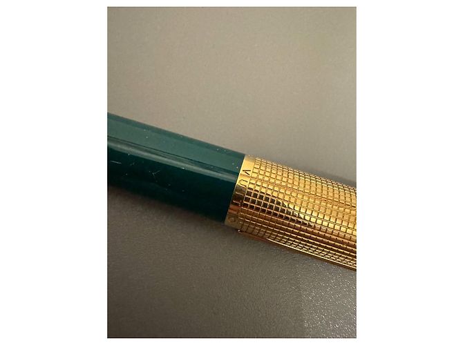 Stylo Roller Louis Vuitton Vert et Or Doré - vue 3