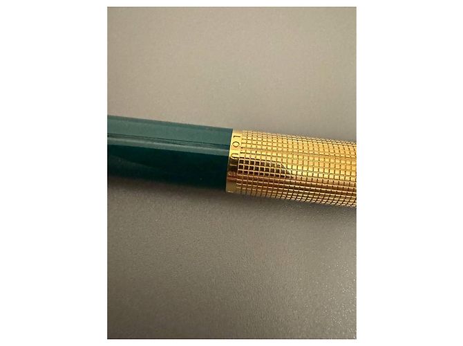 Stylo Roller Louis Vuitton Vert et Or Doré - vue 4