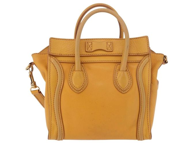 Céline Celine Luggage Smooth Leather Nano Giallo - vista 2
