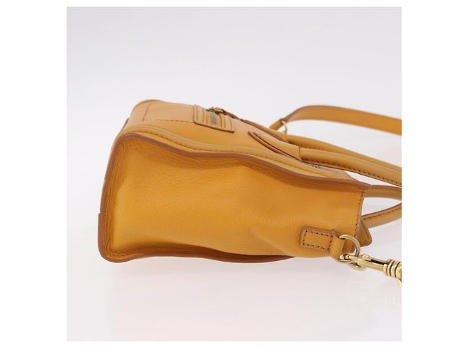 Céline Celine Luggage Smooth Leather Nano Giallo - vista 3
