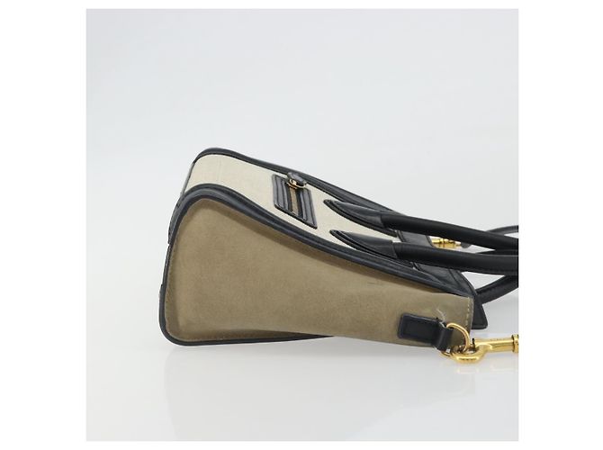 Céline Celine Luggage Canvas y Leather Mini Castaño - vista 3