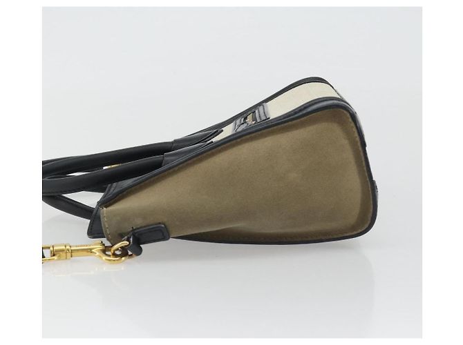 Céline Celine Luggage Canvas y Leather Mini Castaño - vista 4
