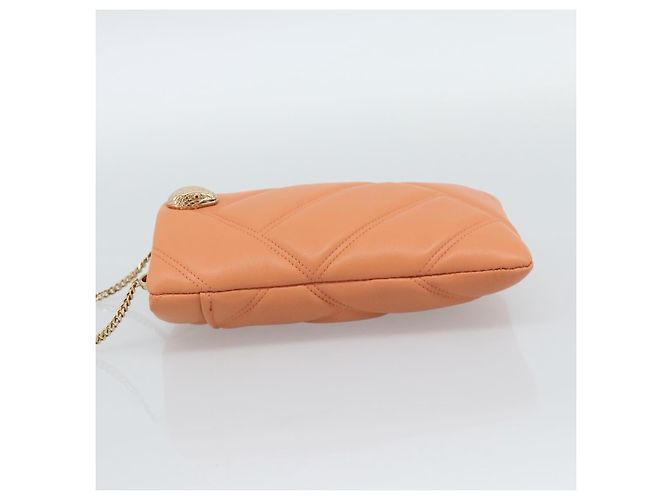 Bulgari Bvlgari Serpenti Cabochon Handyhalter mit diagonaler gesteppter Lederkette Orange - Ansicht 3