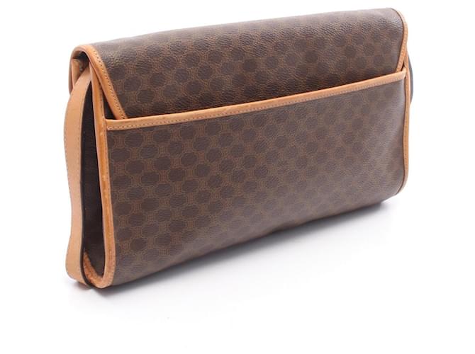 Céline Borsa a tracolla con patta Celine Macadam Marrone - vista 2
