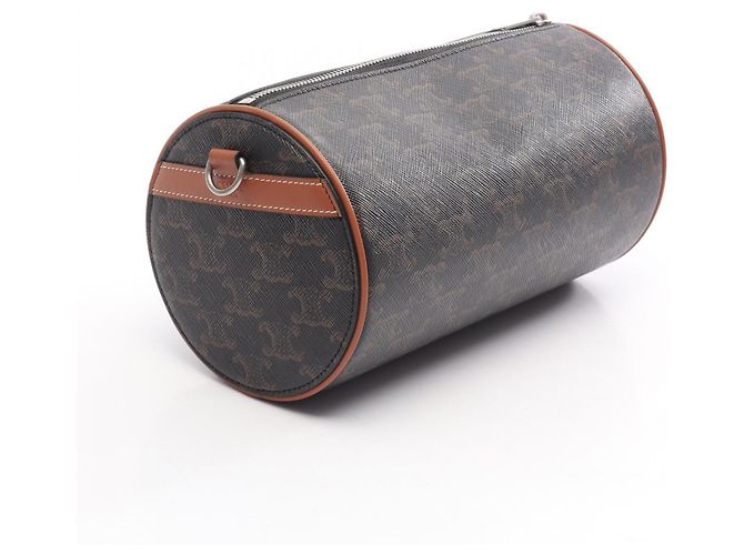 Céline Celine Triomphe Schultertasche Braun Schwarz - Ansicht 2